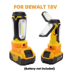 Lanterna LED para Bateria Dewalt 18V, Lâmpada de Trabalho LED Dobrável, Lanterna de Trabalho, Holofote (Sem Bateria)
