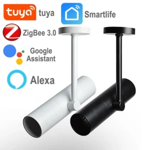 Zigbee tuya inteligente led luzes de pista regulável ponto led holofote casa inteligente alexa assistente teto superfície montado lâmpada parede
