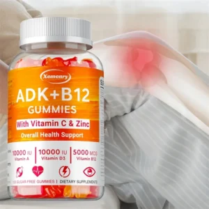 Gomas Vitamina D3 K2 + Vitamina B12 - Imune à base de alimentos de alta potência - Suporte para saúde óssea e suplemento de equilíbrio do humor