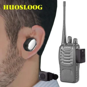 Walkie talkie sem fio fone de ouvido bluetooth rádio em dois sentidos mini fone bt para kenwood baofeng quansheng radtel