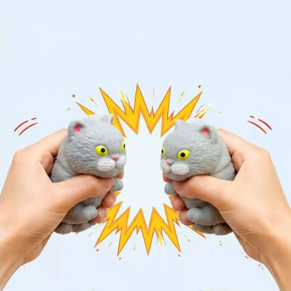 Brinquedo de Apertar Macio e Recheado em Forma de Gato, Porquinho Fofo, Bloco de Construção, Animal Macio, Brinquedo Anti-