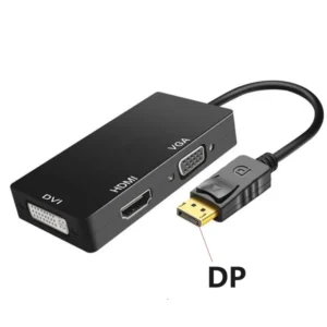 3 em 1 displayport dp para hdtv hdmi dvi vga adapter1080p display porta conversor conector cabo para projetor tv computador portátil pc