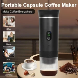 Máquina de café portátil sem fio cápsula elétrica em pó viagem cafeteira 3-em-1 cafeteira espresso para carro e casa acampamento