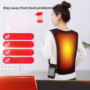 Faixa de Aquecimento Elétrico por Infravermelho Distante para Ombro e Costas, para Alívio da Dor em Trabalhadores de Escritório, Massageador de Moxabustão e Terapia para Distensão Muscular Lombar