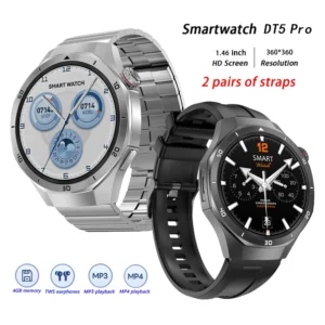 Dt5 pro relógio inteligente para homens mulheres relógios de pulso digitais mp3 mp4 música smartwatches pulseira de fitness relógio de pulso eletrônico
