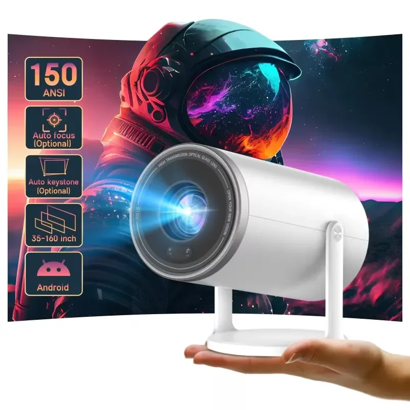 Mini Projetor Portátil Inteligente B66 HD para Vídeo e Cinema, Android, Celular, TV, Filmes ao Ar Livre, Datashow
