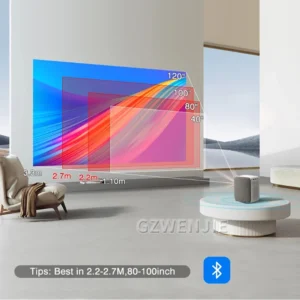 H6 Mini Projetor LED 1080P Full HD Projetor Portátil 2.4G BT4.0 Android Smart Home Theater TV Vídeo