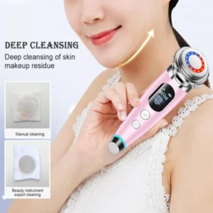 Dispositivo de Limpeza Facial e Rejuvenescimento com Microcorrente, Massageador Facial com Terapia de Luz, Ferramentas de Cuidados com a Pele Anti-Envelhecimento e Anti-Rugas