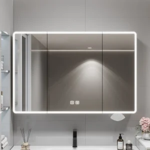 Armários Grandes com Divisórias para Armazenamento de Cosméticos e Perfumes, Armário de Banheiro Criativo, Decoração para Casa