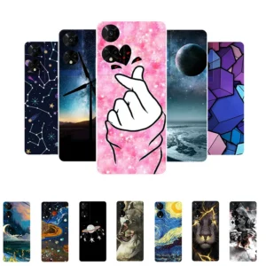 Capa para TCL 50 5G Capinha T613k  Silicone macio  Bonita  Capa traseira para TCL 50 5G  Capa para celular TCL50 5G  Capa