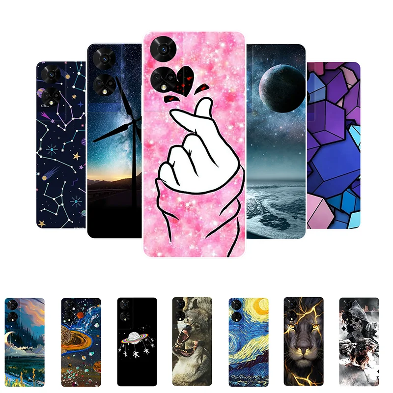 Capa para TCL 50 5G Capinha T613k Silicone macio Bonita Capa traseira para TCL 50 5G Capa para celular TCL50 5G Capa
