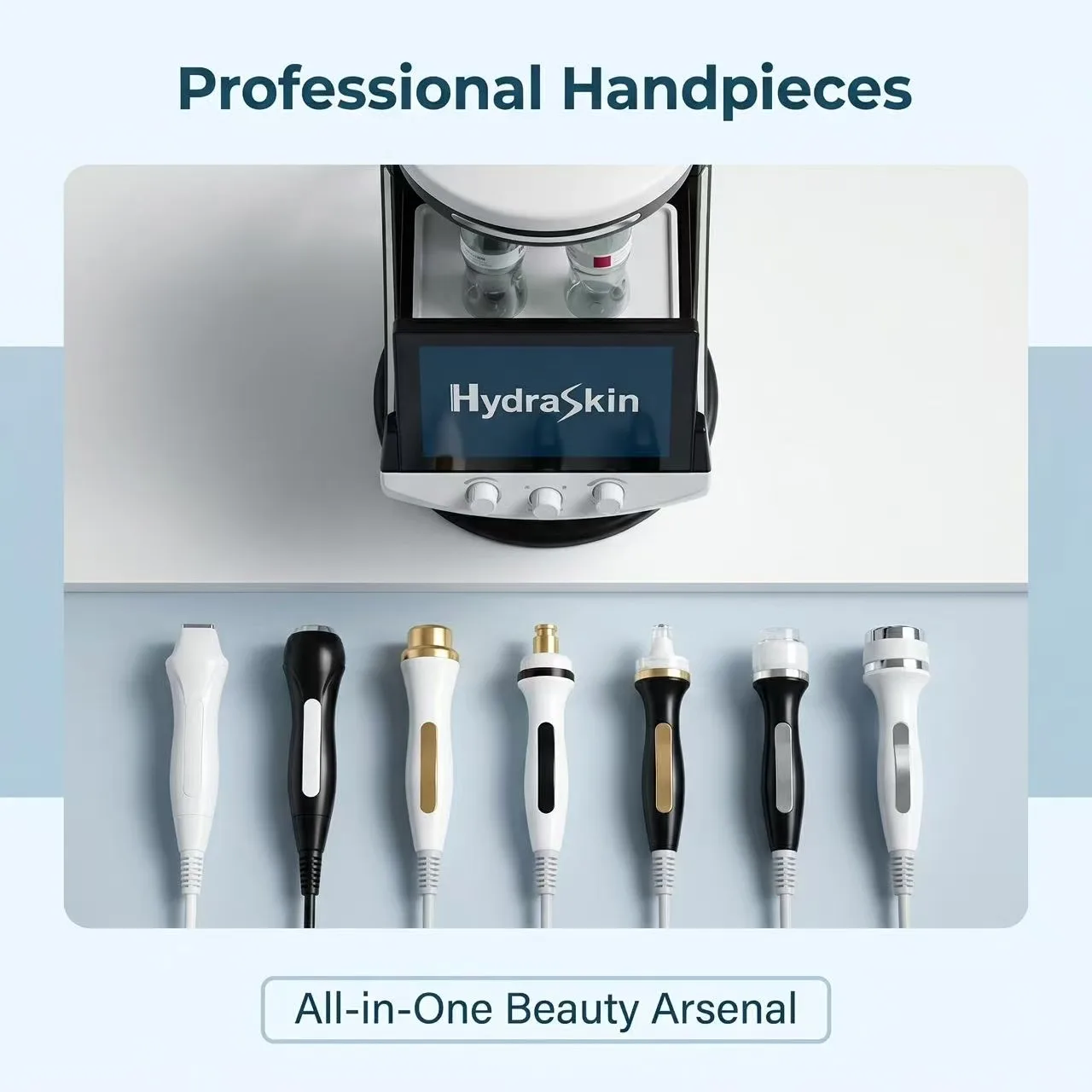 Máquina de Hidrodermoabrasão 7 em 1 H2O2 para limpeza facial, máquina profissional de cuidados faciais, dispositivos de análise de pele anti-idade.