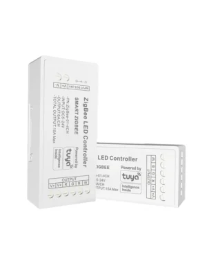 Tuya zigbee controlador led inteligente app rgbcct 15a 5-24v vida 12v 180w alexa 5ch rgbcw temperatura de cor controlador de tira led