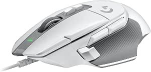 Mouse Gamer Logitech G502 X com Switch LIGHTFORCE, 13 Botões Programáveis, Sensor HERO 25K, Compatível com PC/ macOS/ Windows - Branco