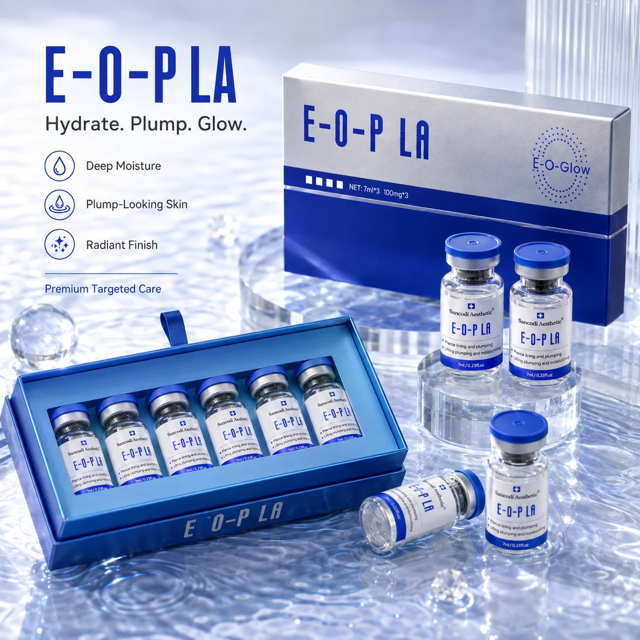 Sérum Sanendi PDRN Exsom-Golw, Essência Hidratante Coreana para Cuidados com a Pele, Produto de Beleza PLA para Cuidados em Casa