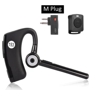 Handsfree Walkie Talkie sem fio, fone de ouvido Bluetooth, PPT para Motorola, 2 pinos CP200, CP040, EP450, rádio bidirecional,