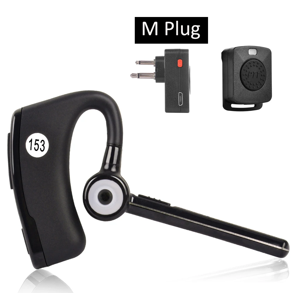 Handsfree Walkie Talkie sem fio, fone de ouvido Bluetooth, PPT para Motorola, 2 pinos CP200, CP040, EP450, rádio bidirecional,