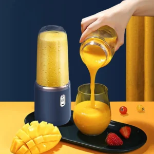 Mini liquidificador portátil recarregável para estudantes e uso doméstico, copo multifuncional para fazer sucos e smoothies.