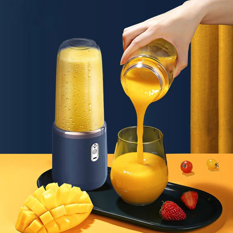 Mini liquidificador portátil recarregável para estudantes e uso doméstico, copo multifuncional para fazer sucos e smoothies.