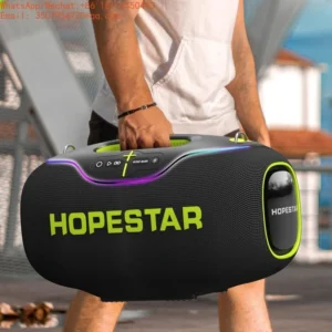 Novo Original HOPESTAR A80 350W Caixa de Som Portátil à Prova d'Água com Bluetooth para Festas ao Ar Livre Boombox 3
