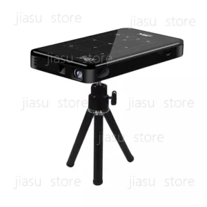 Projetor Mini DLP P09-II Android 9.0 5G WiFi Full HD LED 3D Pronto para Uso com Bateria Integrada HIFI Estéreo Portátil