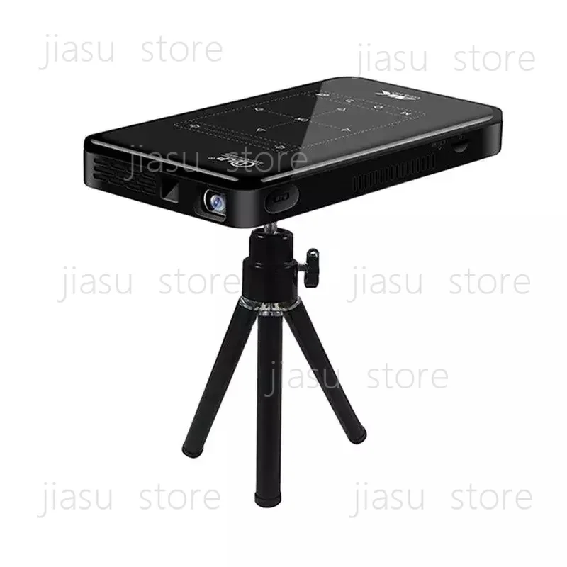 Projetor Mini DLP P09-II Android 9.0 5G WiFi Full HD LED 3D Pronto para Uso com Bateria Integrada HIFI Estéreo Portátil