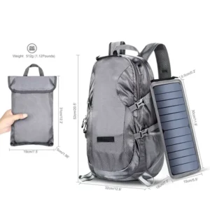Mochila Esportiva Impermeável Slocable 2026: Nova Mochila de Estudante com Painel Solar de 6.5W e Design Moderno