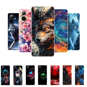 Capinha para Realme C67 4G RMX3890  Capa com pintura de lobo  Capa de de silicone macio à prova de choque para celular Realme C67 C 67 4G  Capas RealmeC67 4G