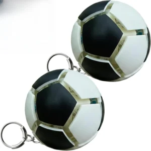 Chaveiro Fidget Bola de Futebol 2026, Gadget de Teclado Mecânico Clicker, Botão Sensorial Portátil para Alívio do Estresse (2 PEÇAS)