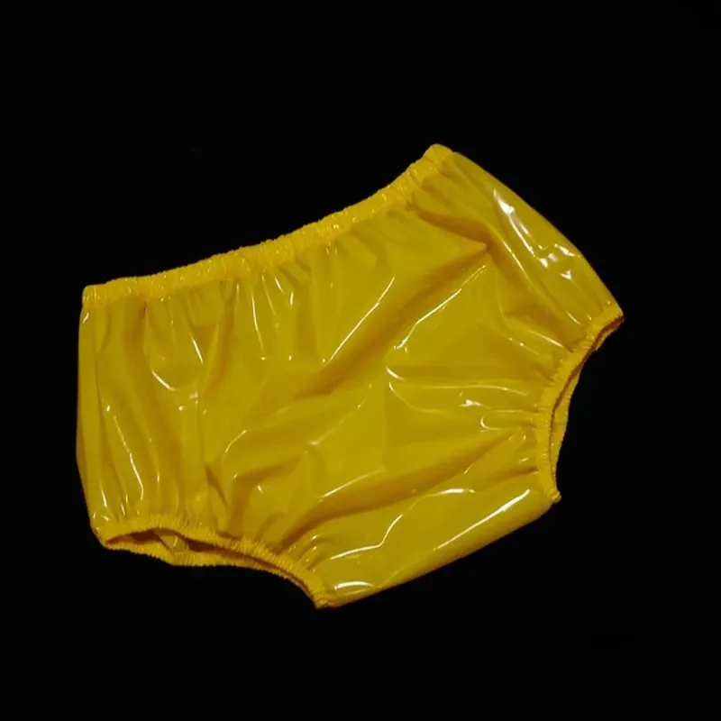 Cuecas de plástico anti- fralda abdl tamanho grande solto engrenagem larga incontinência fralda cintura alta roupa interior de plástico pvc calça transparente