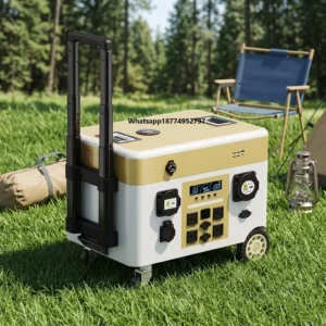 Gerador Solar Portátil de 5000Wh com Painel Solar para Carregamento de Carros, Estação de Backup de Alta Potência para Casa Móvel, Van Elétrica e Camping, Fonte de Energia de 6000W