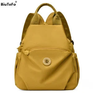 Mochila Fashion para Mulheres, Bolsa de Peito Impermeável em Nylon, Mochila Leve para Viagem