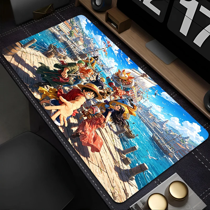 Mouse Pad Grande Gamer para Computador Doméstico, Mousepad HD, Tapete de Teclado Estiloso, Tapete de Mesa com Tema de Anime Popular, Mouse Pads Anti-fricção para Jogos