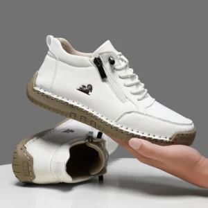 Tênis feminino de couro artesanal sapatos casuais ao ar livre sapatos esportivos macios para homem clássico antiderrapante sapato de couro zapatos de mujer