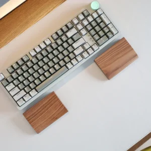 Descanso de madeira de nogueira plam personalizado, madeira sólida, palma, estresse, teclado mecânico, descanso de pulso de madeira, teclado dividido, acessórios de jogos de escritório