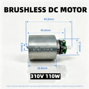 Motor Sem Escovas DC310V 110W Micro Ventilador 110.000 RPM, Impulsor de Alumínio para Secador de Cabelo de Alta Velocidade, Sistemas de Resfriamento e Ventilação