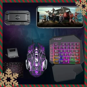Kit mobilador gamer kit teclado de jogos mouse conversor de jogos móveis 3 em 1 combo teclado de uma mão para jogos móveis pubg tf900